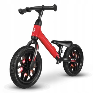 QPlay - Loopfiets met LED-verlichting in de wielen SPARK rood
