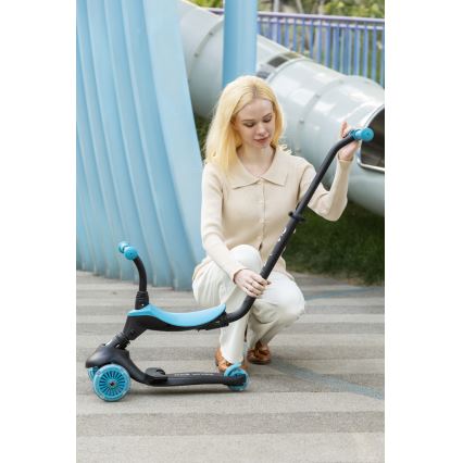 QPlay - SEMA EVO 5-in-1 kinderstep met LED-wielen, blauw