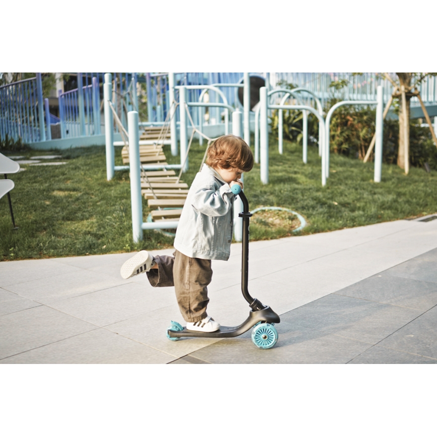 QPlay - SEMA EVO 5-in-1 kinderstep met LED-wielen, blauw