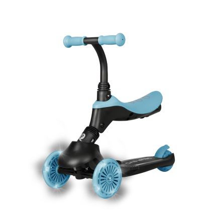 QPlay - SEMA EVO 5-in-1 kinderstep met LED-wielen, blauw