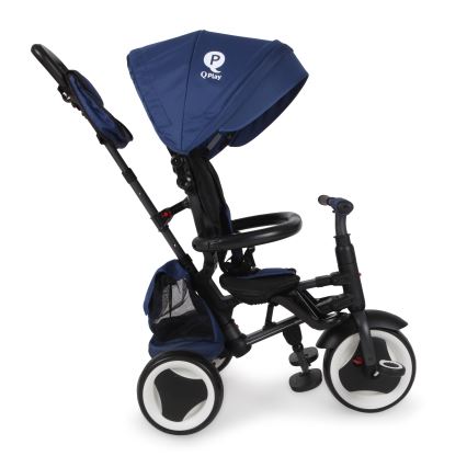 QPlay - Tricycle 3-en-1 RITO EVA PLUS bleu