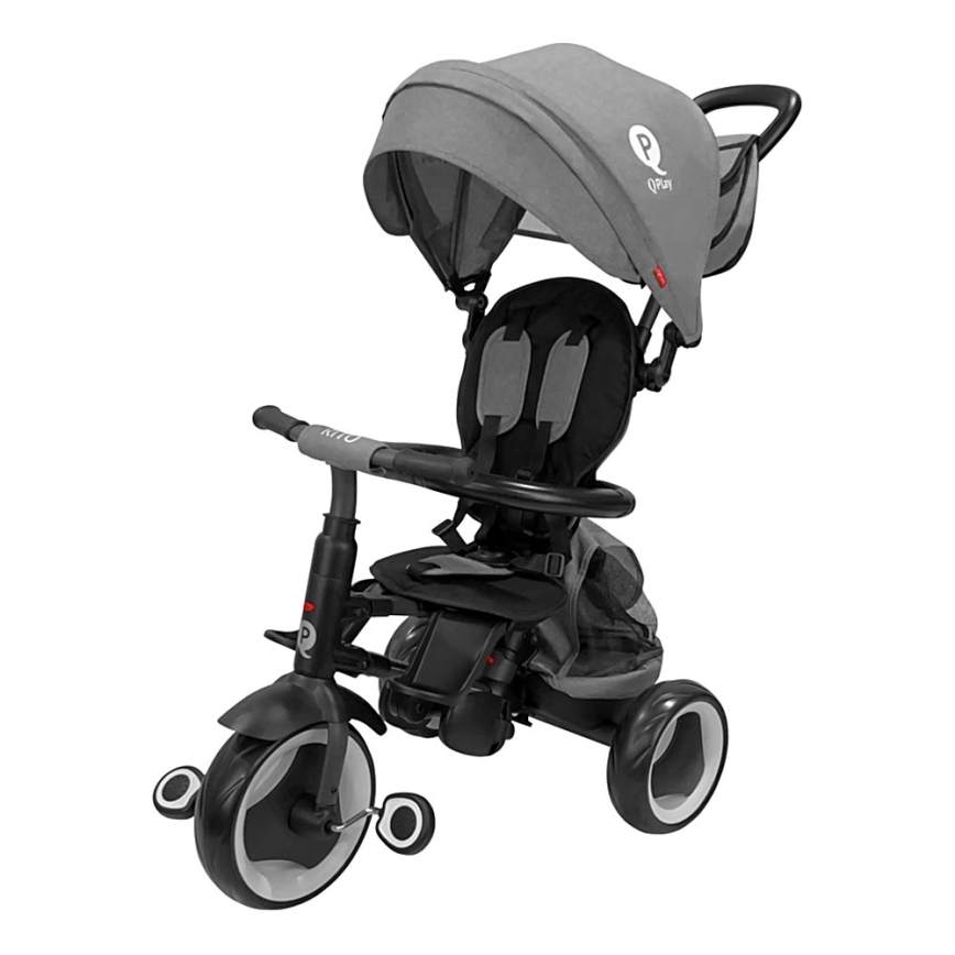 QPlay - Tricycle 3 en 1 RITO EVA PLUS gris