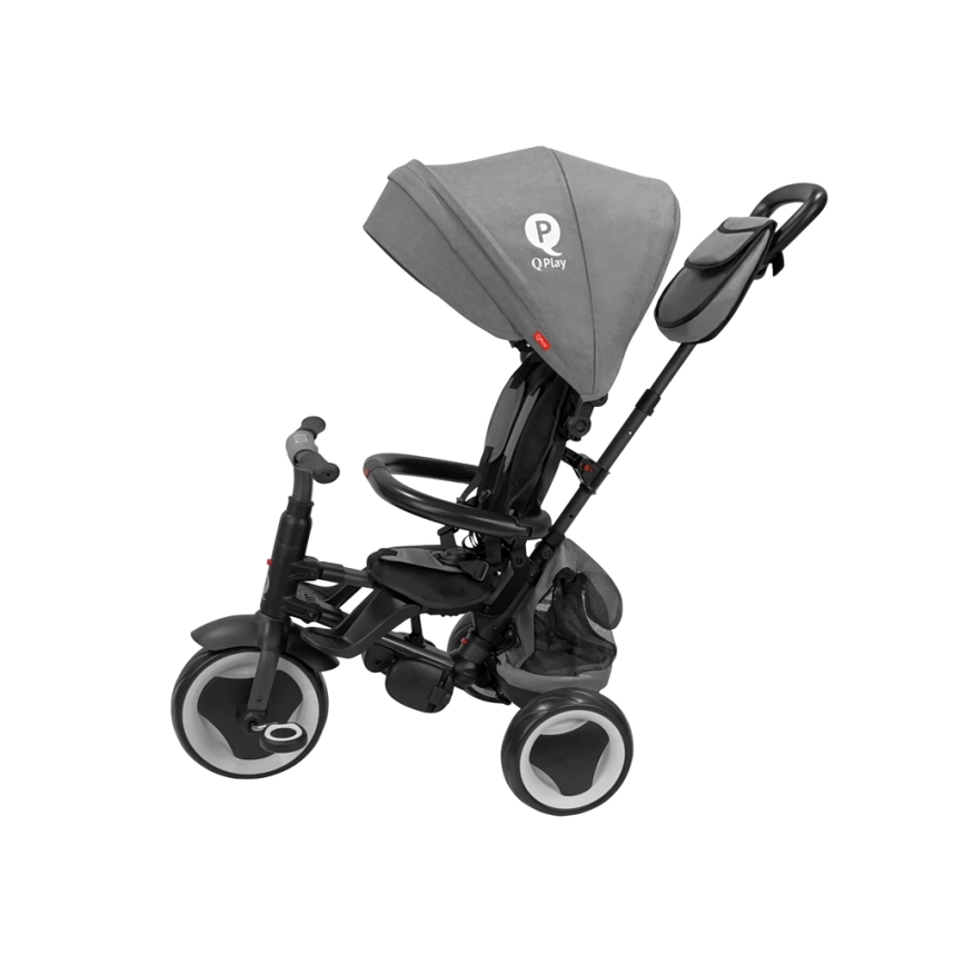 QPlay - Tricycle 3 en 1 RITO EVA PLUS gris