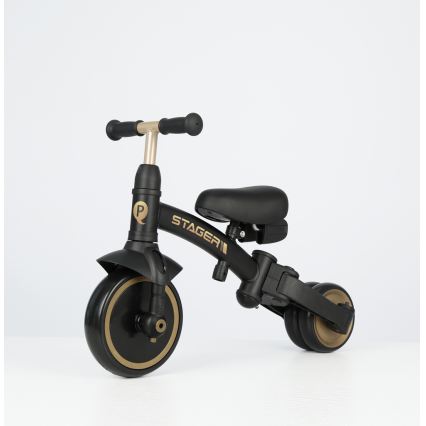 QPlay - Tricycle 3-en-1 STAGER pour enfants noir