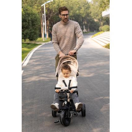 QPlay - Tricycle 5-en-1 pour enfant NOVA MAX beige