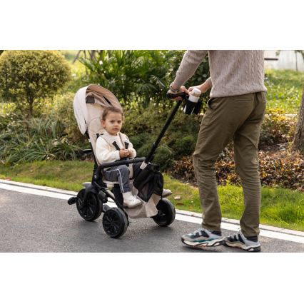 QPlay - Tricycle 5-en-1 pour enfant NOVA MAX beige
