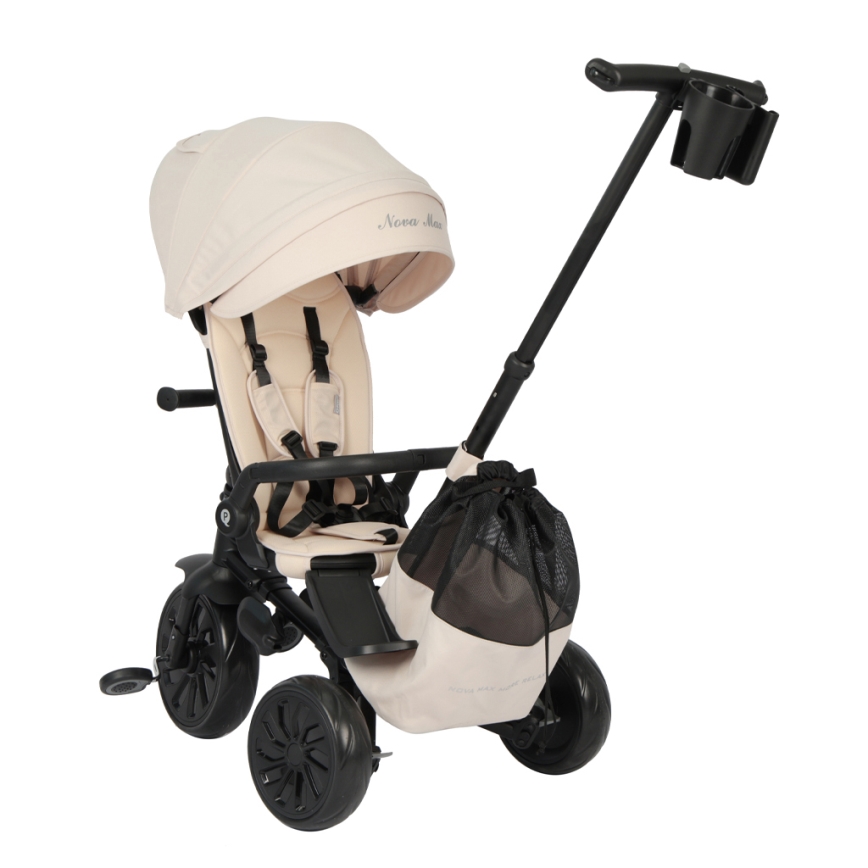 QPlay - Tricycle 5-en-1 pour enfant NOVA MAX beige