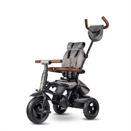 QPlay - Tricycle enfant 6-en-1 RITO DELUXE gris