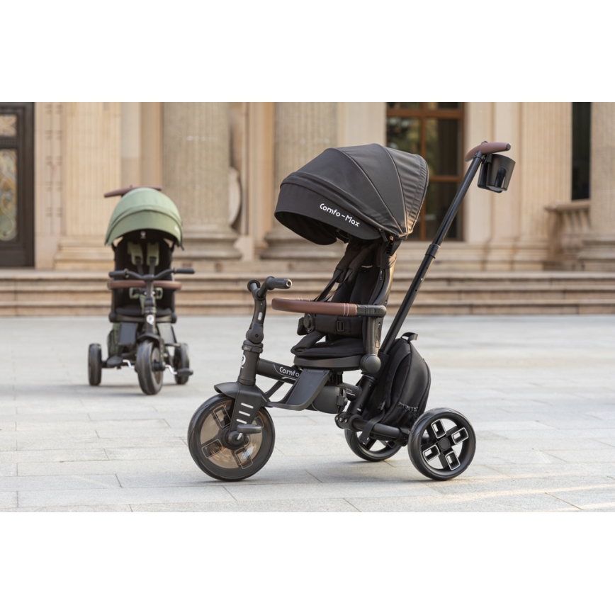QPlay - Tricycle enfant 7-en-1 COMFO MAX noir