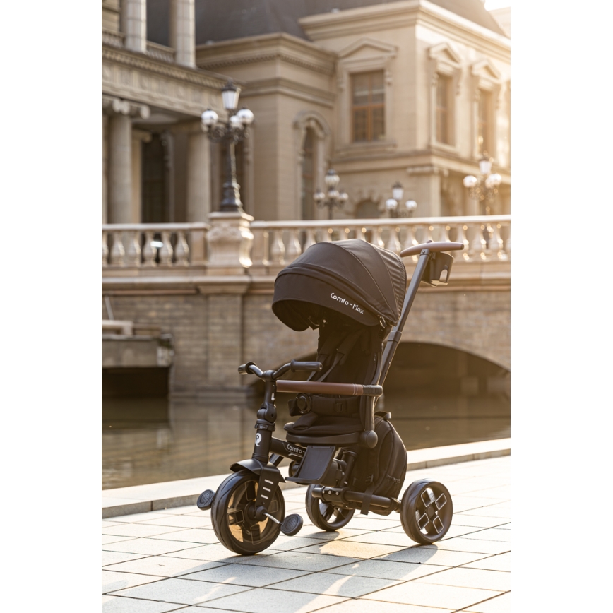 QPlay - Tricycle enfant 7-en-1 COMFO MAX noir