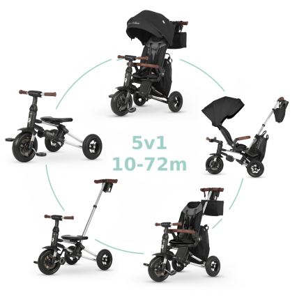 QPlay - Tricycle pour enfant 5 en 1 NOVA DELUXE noir
