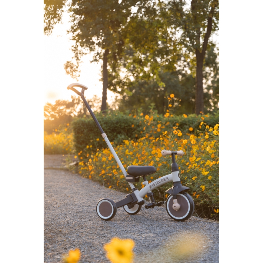 QPlay - Tricycle pour enfants 3 en 1 STAGER beige