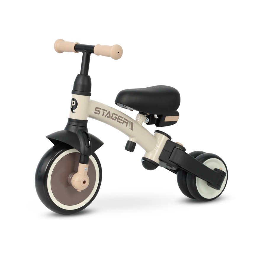 QPlay - Tricycle pour enfants 3 en 1 STAGER beige