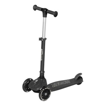QPlay - Trottinette enfant SPARKLING à roues LED noire