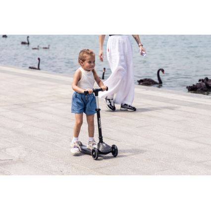 QPlay - Trottinette enfant SPARKLING à roues LED noire