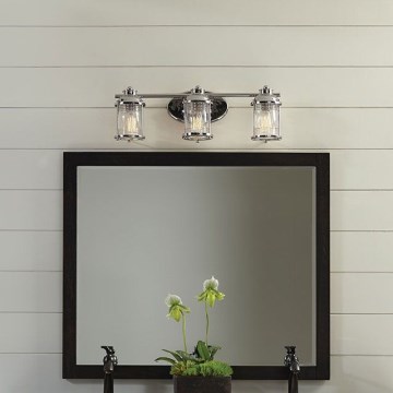Quintiesse - Applique murale d'extérieur ASHLAND BAY 3xE27/60W/230V IP44, finition chrome brillant