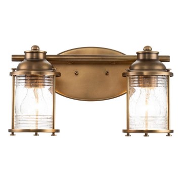 Quintiesse - Applique murale pour salle de bains ASHLAND BAY 2xE27/60W/230V IP44 bronze
