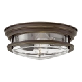 Quintiesse - Buitenplafondlamp HADRIAN, 2xE27/40W/230V, Ø 27,8 cm, IP44, brons