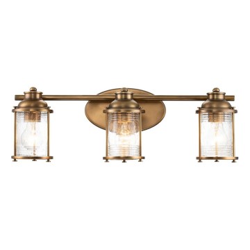 Quintiesse - Buitenwandlamp ASHLAND BAY 3xE27/60W/230V IP44 bronskleurig