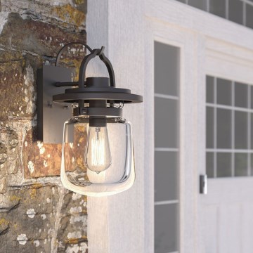 Quintiesse - Buitenwandlamp LASALLE S 1xE27/60W/230V IP44 bronskleurig