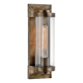 Quintiesse - Buitenwandlamp PEARSON M 1xE27/60W/230V IP44 bronskleurig