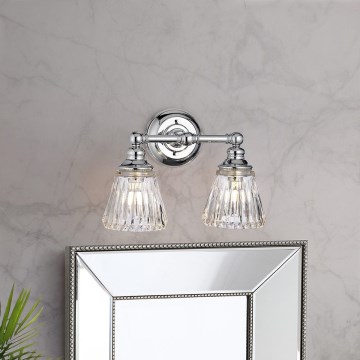Quintiesse - LED-badkamerwandlamp KEYNES 2xG9/3W/230V IP44 glanzend chroom