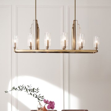 Quintiesse - Lustre sur tige KIMROSE 10xE14/40W/230V doré