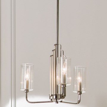 Quintiesse - Lustre sur tige KIMROSE 3xE14/40W/230V Ø 45,9 cm chrome brillant