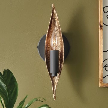 Quintiesse - Muurlamp WILLOW 1xE14/40W/230V goud/zwart