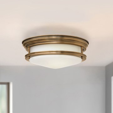 Quintiesse - Plafonnier d'extérieur HADRIAN 2xE27/40W/230V Ø 30,5 cm IP44 bronze