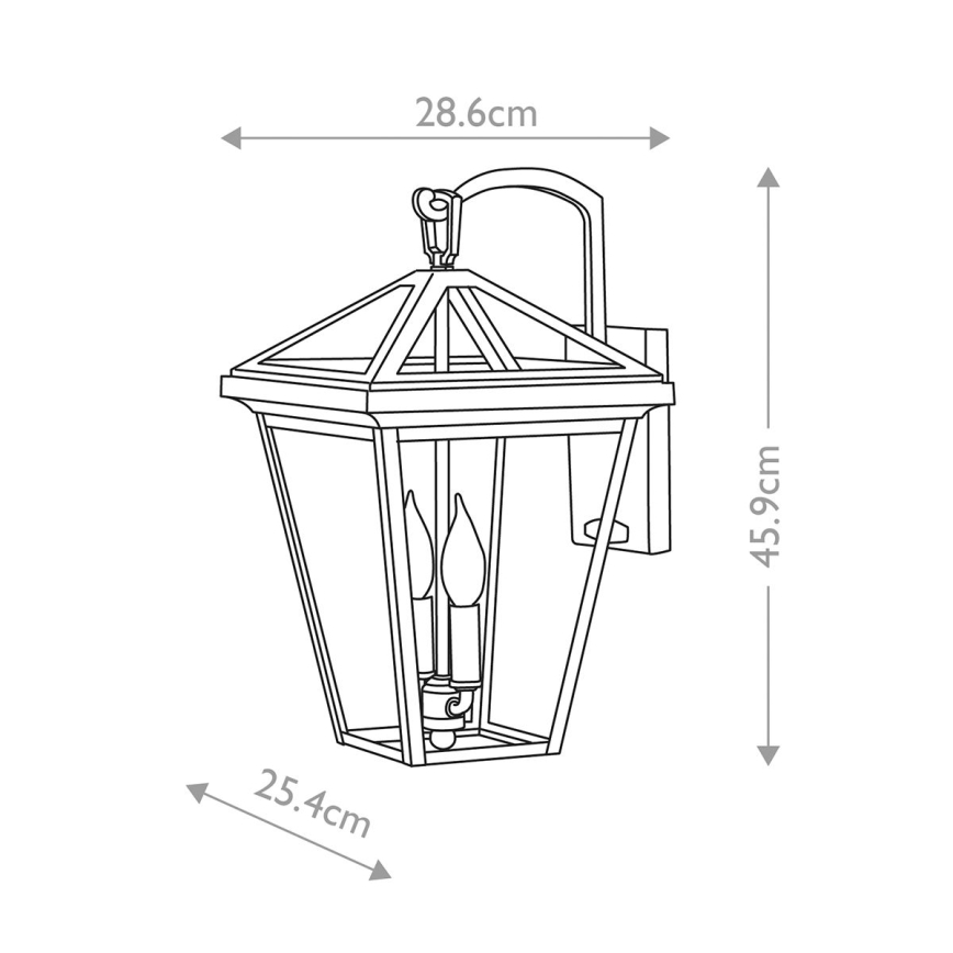 Quintiesse - Applique murale d'extérieur ALFORD M 2xE14/40W/230V IP44 noire