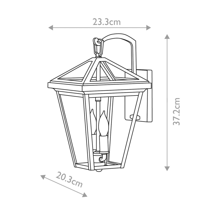 Quintiesse - Applique murale d'extérieur ALFORD S 2xE14/40W/230V IP44 noire