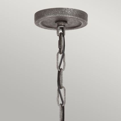 Quintiesse - Suspension à chaîne ANGELO 6xE27/60W/230V finition chêne