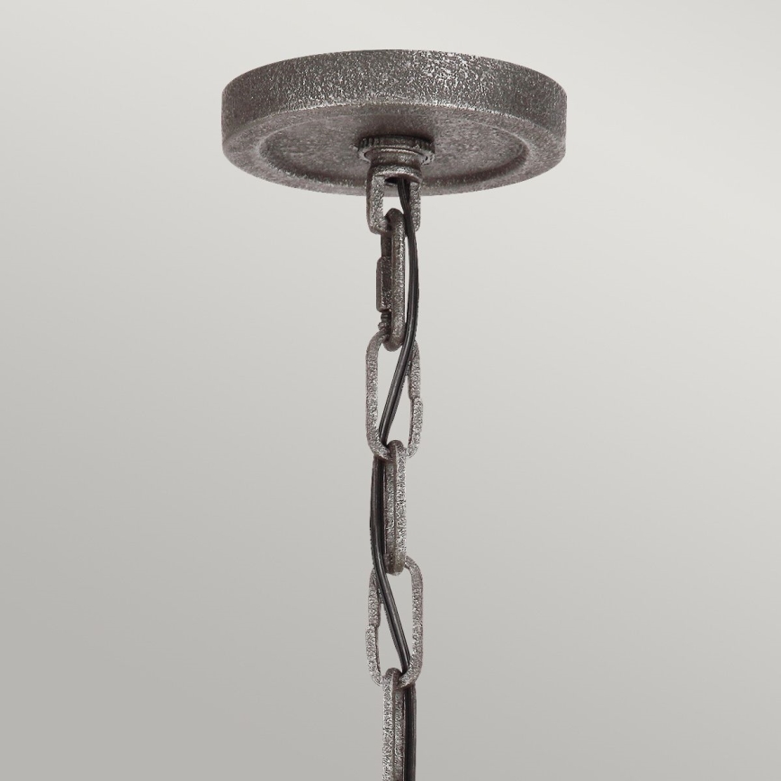 Quintiesse - Suspension à chaîne ANGELO 6xE27/60W/230V finition chêne