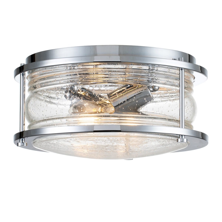 Quintiesse - Plafondlamp voor badkamer ASHLAND 2xE27/60W/230V Ø 30,5 cm IP44 glanzend chroom