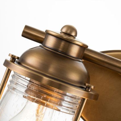 Quintiesse - Badkamerwandlamp ASHLAND BAY 2xE27/60W/230V IP44 bronzen