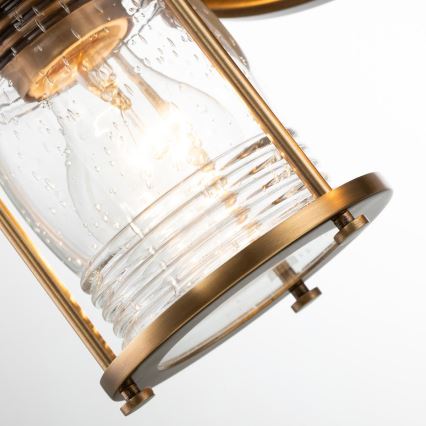 Quintiesse - Badkamerwandlamp ASHLAND BAY 2xE27/60W/230V IP44 bronzen
