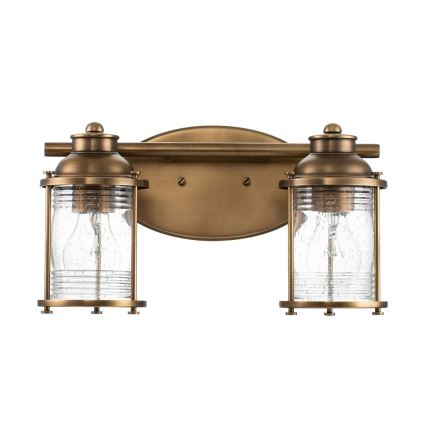 Quintiesse - Badkamerwandlamp ASHLAND BAY 2xE27/60W/230V IP44 bronzen
