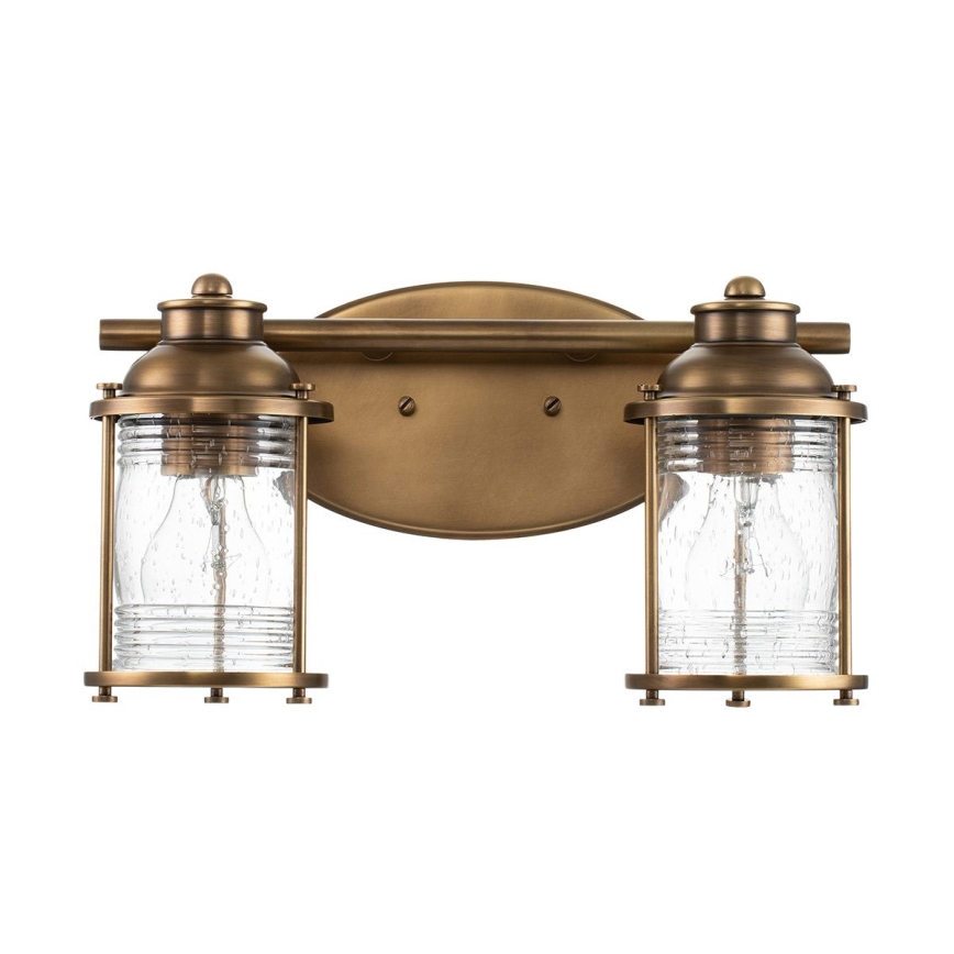 Quintiesse - Badkamerwandlamp ASHLAND BAY 2xE27/60W/230V IP44 bronzen
