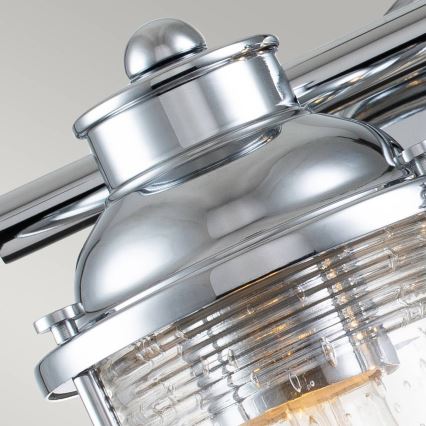Quintiesse - Applique murale extérieure ASHLAND BAY 2xE27/60W/230V IP44 chrome brillant