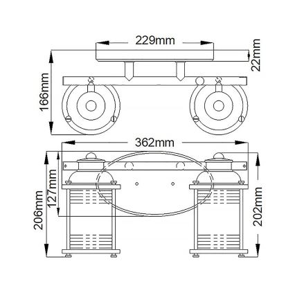 Quintiesse - Applique murale extérieure ASHLAND BAY 2xE27/60W/230V IP44 chrome brillant