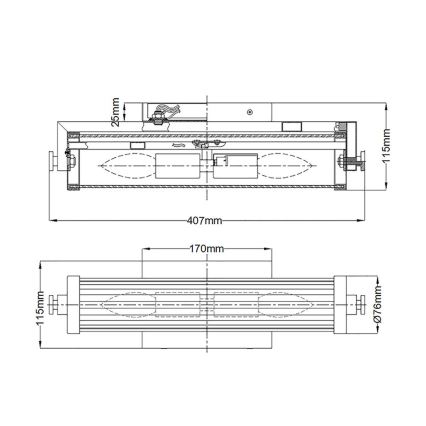 Quintiesse - Applique murale pour salle de bains AZORES 2xE14/40W/230V IP44 dorée