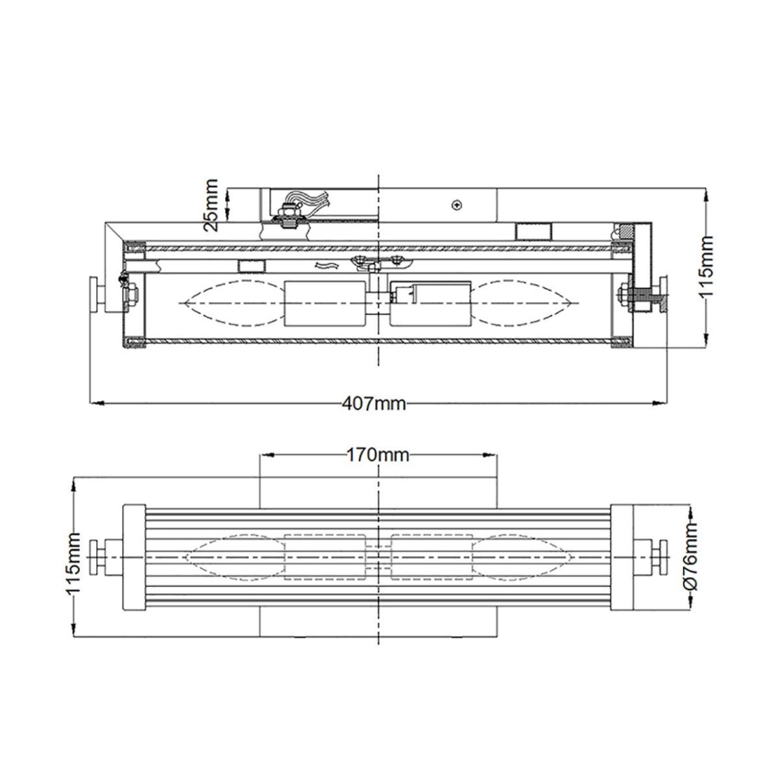 Quintiesse - Applique murale pour salle de bains AZORES 2xE14/40W/230V IP44 dorée
