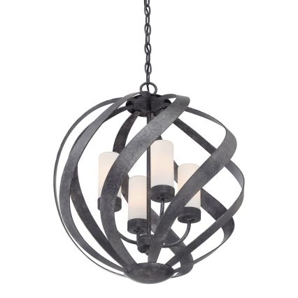 Quintiesse - Suspension extérieure sur chaîne BLACKSMITH 4xE14/40W/230V Ø 50,1 cm IP44 noire