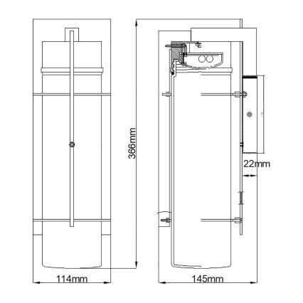 Quintiesse - Applique murale d'extérieur LED EAMES M LED/10W/230V IP44 noir