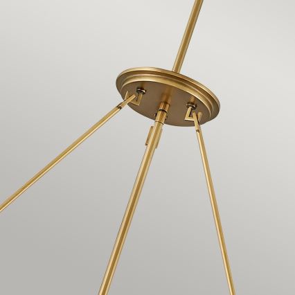 Quintiesse - Hanglamp met stang ECHELON 8xE14/40W/230V goudkleurig