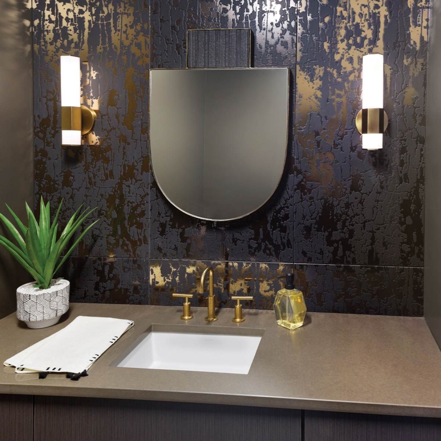 Quintiesse - LED-wandlamp FACET LED/12W/230V IP44 goud