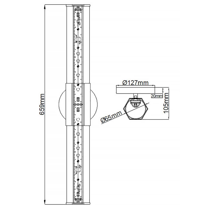 Quintiesse - Applique murale LED pour salle de bains FACET 2xLED/12W/230V IP44 dorée