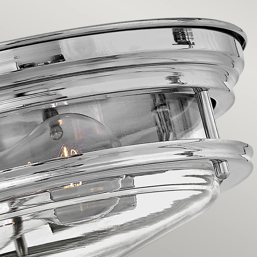 Quintiesse - Buitenplafondlamp HADRIAN 2xE27/40W/230V Ø 27,8 cm IP44 glanzend chroom