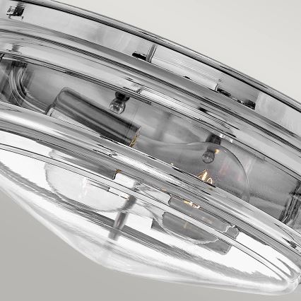 Quintiesse - Buitenplafondlamp HADRIAN 2xE27/40W/230V Ø 27,8 cm IP44 glanzend chroom